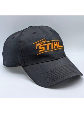 Team STIHL Racing Vintage Black 90's Y2K Hat Cap Nascar Mechanic Work Wear